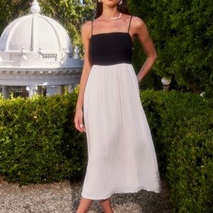 Fifteen Twenty Black and White Spaghetti Strap Dress